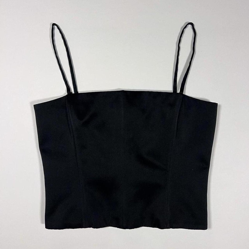 Vintage Y2K/90's Laundry by Shelli Segal Black Corset Top